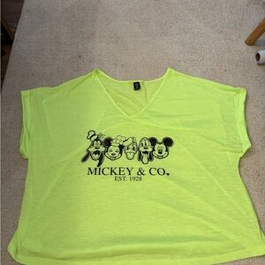 Mickey & Co. Neon Green Graphic Tee
